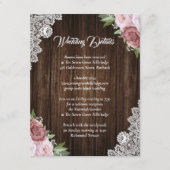 ラスティック ブラッシュ ピンク ウッドレース フラワーレース 封入カード エンクロージャーカード (正面)