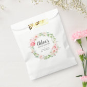 ラスティック ブラッシュ ピンク ピオニー フラワーブライダルシャワー フェイバーバッグ (封をした状態)