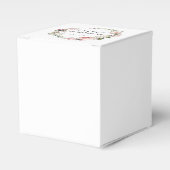 ラスティック ブラッシュ ピンク ローズ フローラル ブライダル シャワー フェイバーボックス (正面サイド)