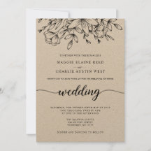 ラスティック ブランチ ウェディング 招待状