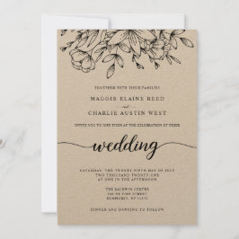ラスティック ブランチ ウェディング 招待状