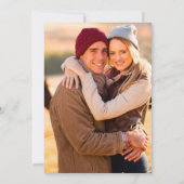 ラスティック ブルッシュ ジオメトリック ウォーターカラー フラワー フォト 招待状 (裏面)