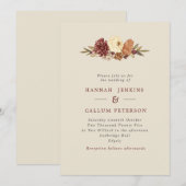 ラスティック ブルームス 秋のウェディング 招待状 (正面/裏面)