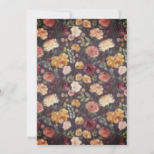 ラスティック ブルーム ウェディング 招待状 (裏面)