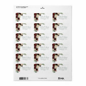 ラスティック ブルーム | テラコッタとマルサラ レッド アドレス ラベル (フルシート)