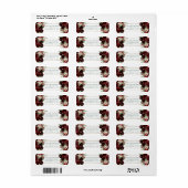 ラスティック ブルーム | テラコッタとマルサラ レッド アドレス ラベル (フルシート)