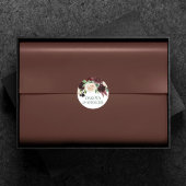 ラスティック ブルーム | テラコッタとマルサラ レッド カスタム ラウンドシール