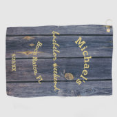 ラスティック ブルー ウッド | モノグラム バチェラー ウィークエンド ゴルフタオル (横)
