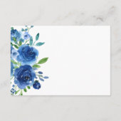 ラスティック ブルー フラワーの結婚式 詳細 エンクロージャーカード (裏面)