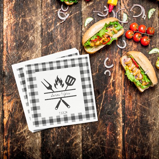 ラスティック プリント リハーサル ディナー ペーパー ナプキン スタンダードランチョンナプキン