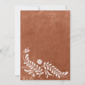 ラスティック ペペル ピカド メキシカン ウェディング 招待状 (裏面)