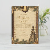 ラスティック ホリデー ベル クリスマス 招待状 (スタンド正面)