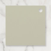 ラスティック ホワイト グリーン フローラル ブンチ ブライダル シャワー フェイバータグ (裏面)