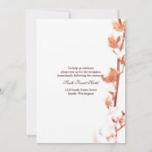 ラスティック ホワイト コットン ウェディング 招待状 (裏面)