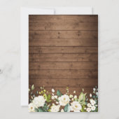 ラスティック ホワイト フローラル アイデュー BBQエンゲージメントパーティー 招待状 (裏面)