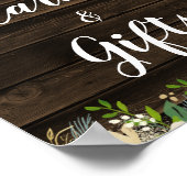 ラスティック ホワイト フローラル ストリング ライト カード＆ギフト ポスター (角)