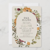 ラスティック ボタニカル グリーン セージ ラスト ブライダル シャワー 招待状 (正面)