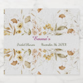 ラスティック ボタニカル ブライダル シャワー カスタマイズ スパークリングワインラベル (シングルラベル)