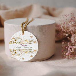 ラスティック ボタニカル ブライダル シャワー カスタマイズ フェイバータグ