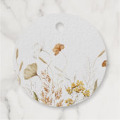 ラスティック ボタニカル ブライダル シャワー カスタマイズ フェイバータグ (裏面)