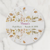 ラスティック ボタニカル ブライダル シャワー カスタマイズ フェイバータグ (正面)