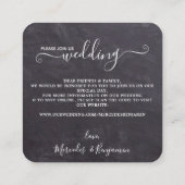 ラスティック ボタニカル ユーカリ QRコード ウェディング 招待 エンクロージャーカード (裏面)