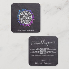 ラスティック ボタニカル ユーカリ QRコード ウェディング 招待 エンクロージャーカード