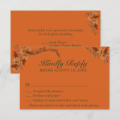 ラスティック/ボヘミアンの優雅さ: 出席確認カード 出欠カード (正面/裏面)