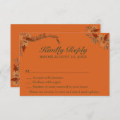 ラスティック/ボヘミアンの優雅さ: RSVP カード (正面/裏面)