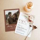 ラスティック ボヘミアンスタイルのウェディングシャワー テラコッタ 招待状