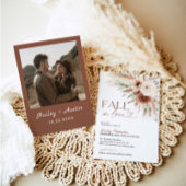 ラスティック ボヘミアンスタイルのウェディングシャワー テラコッタ 招待状