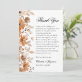 ラスティック ボヘミアンフラワーエンゲージメント サンキューカード (スタンド正面)