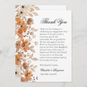 ラスティック ボヘミアンフラワーエンゲージメント サンキューカード (正面/裏面)