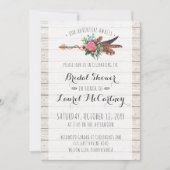 ラスティック ボヘミア アロー ブライダルシャワー 招待状 (正面)