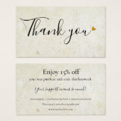ラスティック ボーホー お買い物感謝割引カード (正面&裏面)