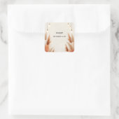 ラスティック ボーホー オータム オンブレ ブラウン ブライダル シャワー スクエアシール (バッグ)