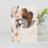 ラスティック ボーホー オータム フォール フラワー フォト テーブル ナンバー 招待状 (スタンド正面)