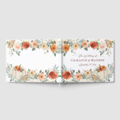 ラスティック ボーホー オータム 秋のポンプキン フローラル ウェディング ゲストブック (全面)