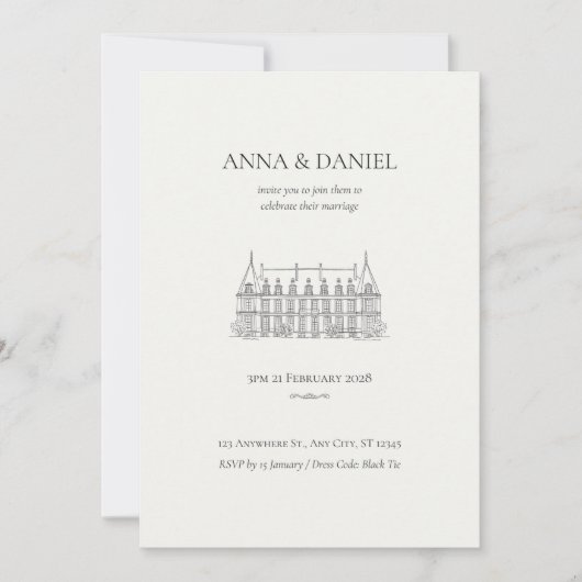 ラスティック ボーホー グリーンの結婚式招待状 招待状 (正面)