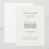 ラスティック ボーホー グリーンの結婚式招待状 招待状 (正面/裏面)