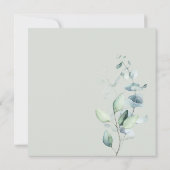 ラスティック ボーホー グリー ネイチャー カリグラフィー リハーサル ディナー 招待状 (裏面)