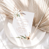 ラスティック ボーホー シンプル フラワー ウェディング 招待状