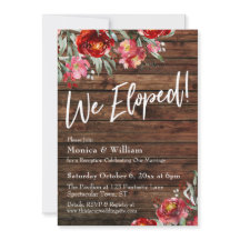 ラスティック ボーホー バーガンディ レッド フラワーズ ウェディング 極秘結婚しました！