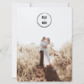 ラスティック ボーホー バーン ウェディング インビテーション (裏面)