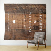 ラスティック ボーホー バーン ウッド フォトブース バックドロップ タペストリー (インサイチュ(横))