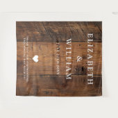 ラスティック ボーホー バーン ウッド フォトブース バックドロップ タペストリー (正面(横))