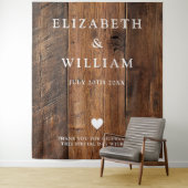 ラスティック ボーホー バーン ウッド フォトブース バックドロップ タペストリー (インサイチュ)