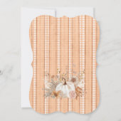 ラスティック ボーホー パンプキン ベイビー シャワー 招待状 (裏面)