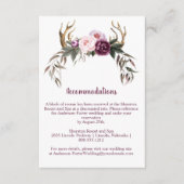 ラスティック ボーホー パープル ピオニーと鹿の角 エンクロージャーカード (正面)