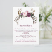 ラスティック ボーホー パープル ピオニーと鹿の角 エンクロージャーカード (スタンド正面)